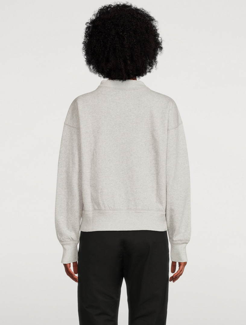 isabel marant étoile moby high neck logo sweatshirt