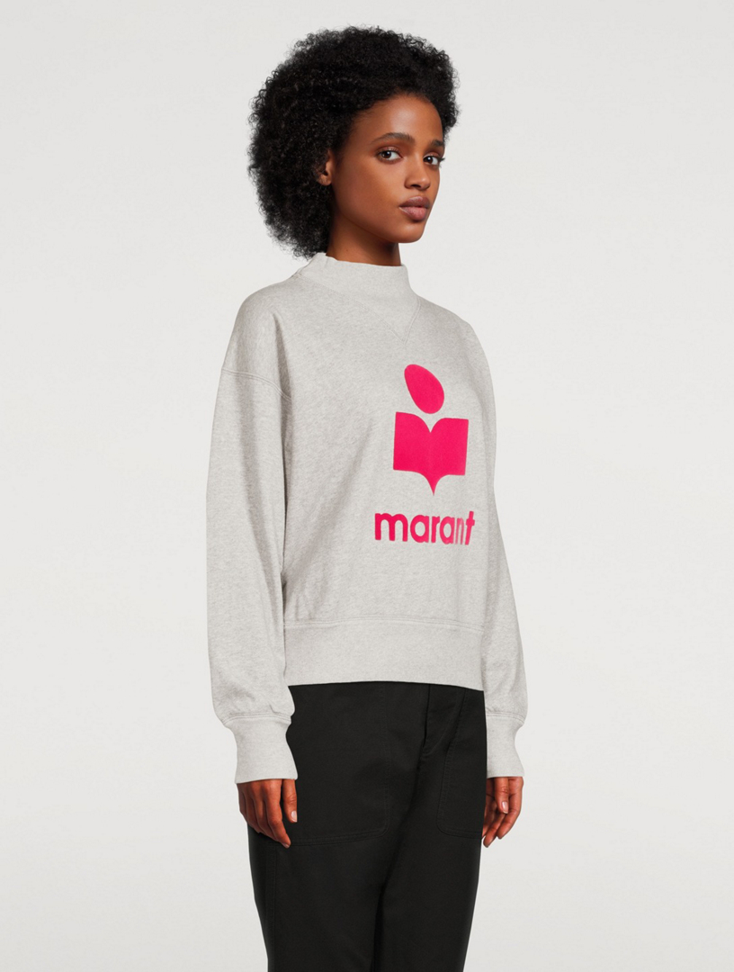 isabel marant étoile moby high neck logo sweatshirt