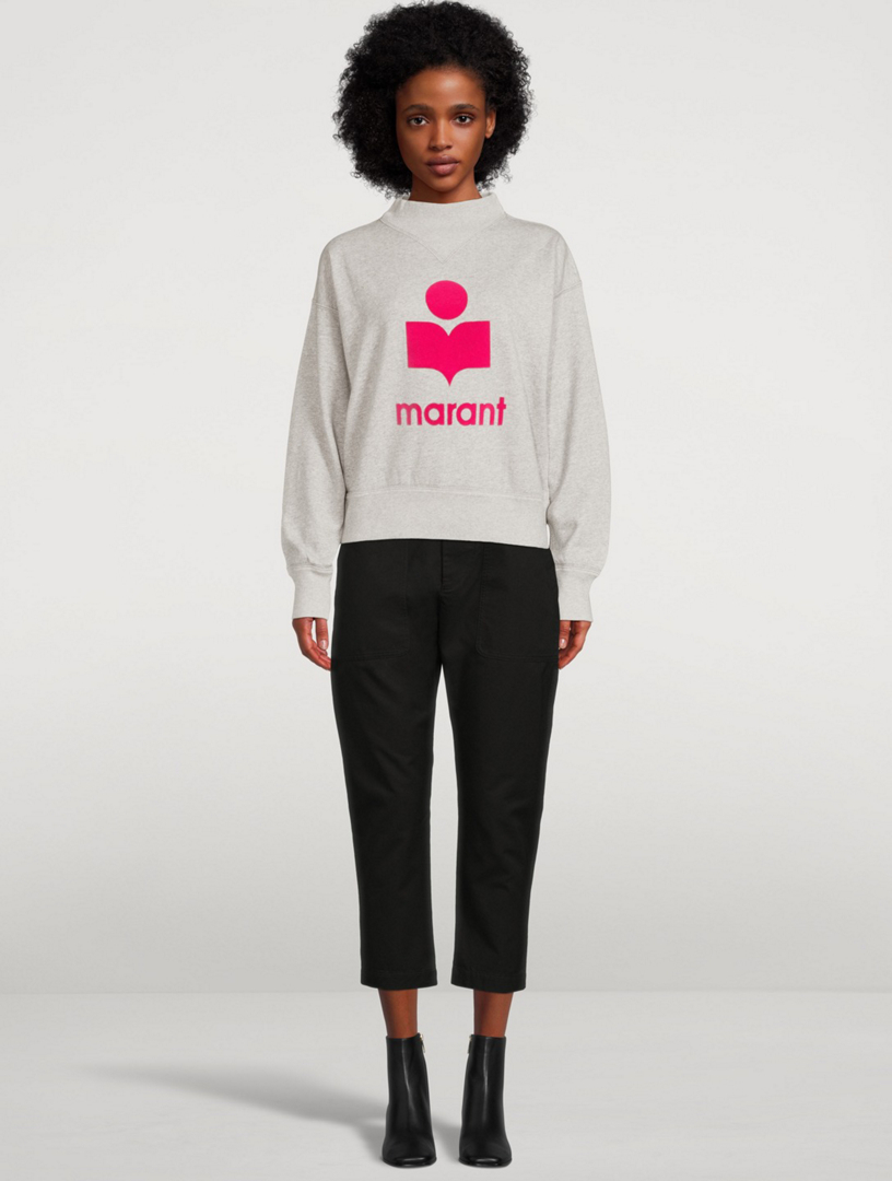 isabel marant étoile moby high neck logo sweatshirt