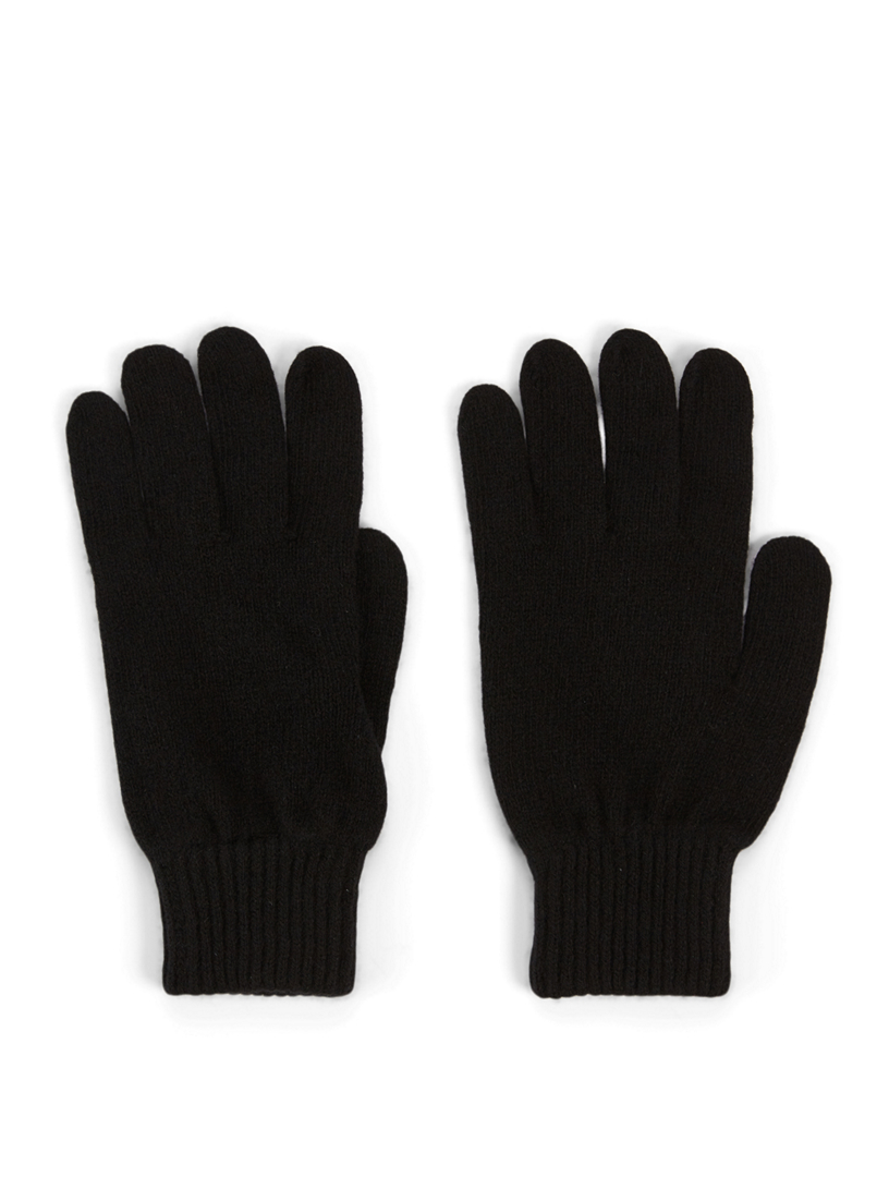 PAUL SMITH Cashmere-Blend Knit Gloves Men's Black