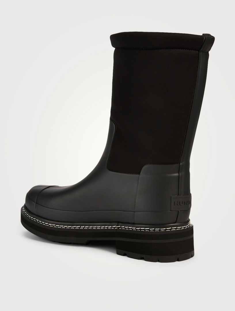 HUNTER Refined Roll-Top Sherpa-Lined Rubber Boots | Holt Renfrew Canada