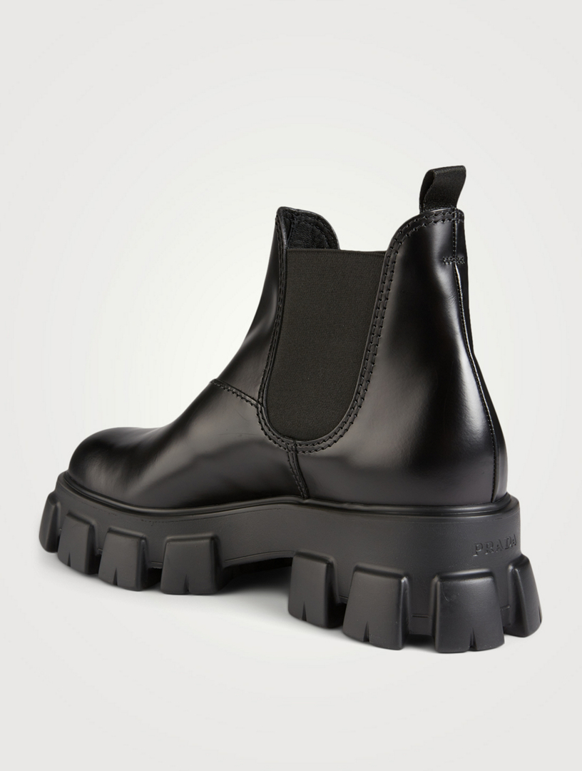 PRADA Monolith Leather Platform Chelsea Boots | Holt Renfrew Canada