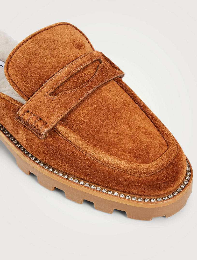 JIMMY CHOO Ronnie Shearling Flat mules Holt Renfrew Canada