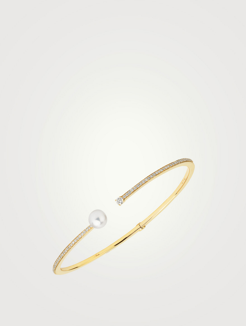 HUEB Spectrum 18K Gold Bracelet With Diamonds And Pearl Women's Metallic