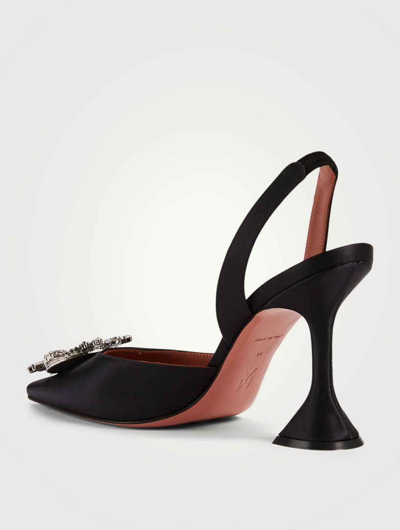AMINA MUADDI Begum Satin Slingback Pumps | Holt Renfrew Canada