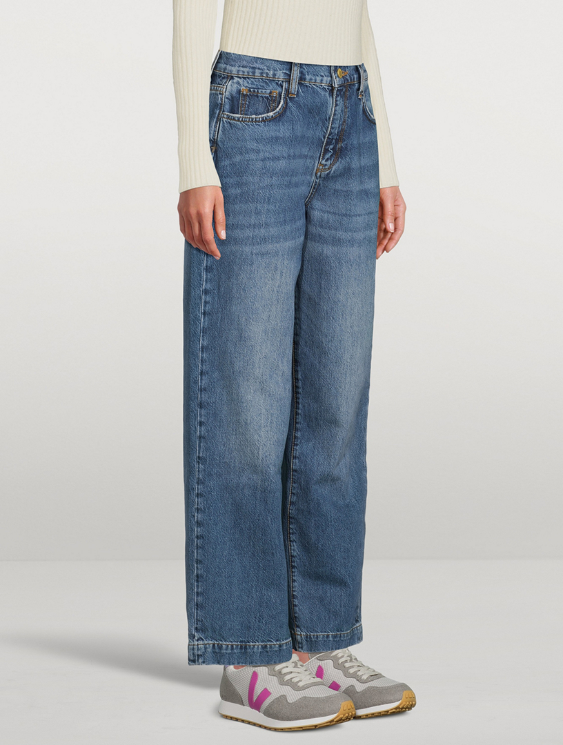 TRIARCHY Straight-Leg Trouser Jeans Women's Blue