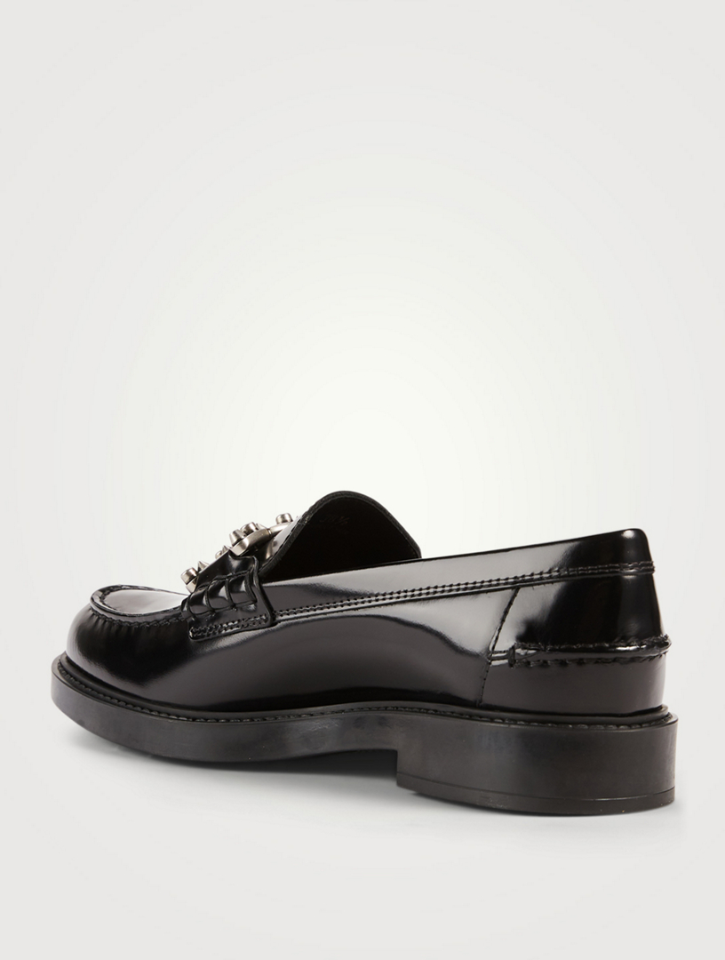 TOD'S Kate Studded Patent Leather Loafers | Holt Renfrew Canada