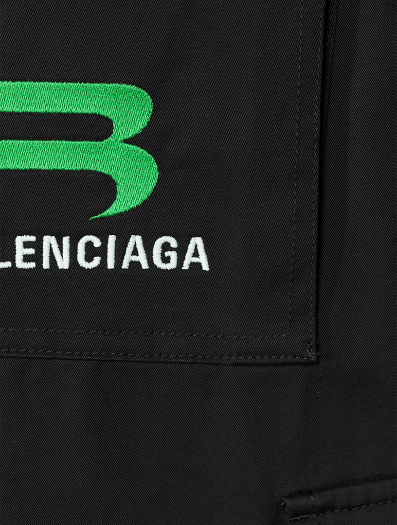 BALENCIAGA Gamer Stretch Gabardine Shorts Mens Black