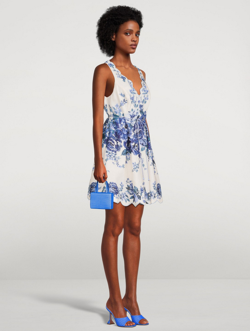 ZIMMERMANN Aliane Cotton Scallop Mini Dress | Holt Renfrew Canada