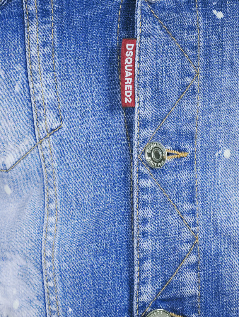 DSQUARED2 Dan Distressed Denim Jacket | Holt Renfrew Canada