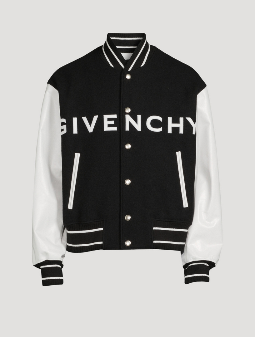 GIVENCHY Wool And Leather Bomber Jacket Holt Renfrew Canada