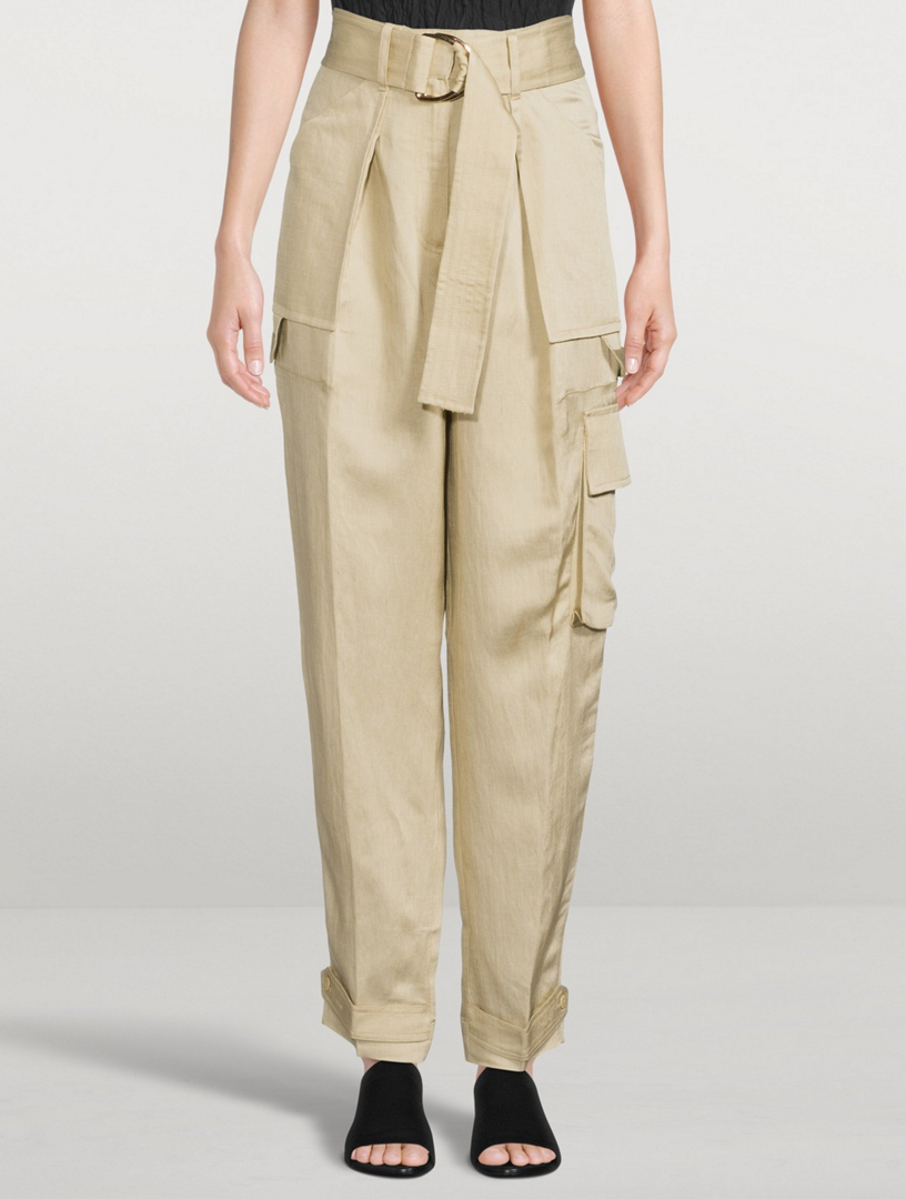 SHONA JOY Marie Linen-Blend Cargo Pants | Holt Renfrew Canada