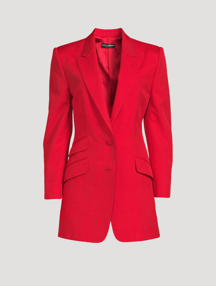 DOLCE & GABBANA Silk And Cotton Schappe Blazer | Holt Renfrew Canada