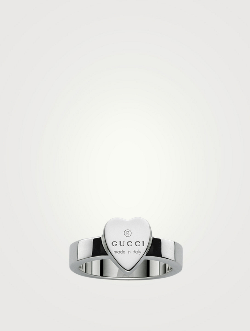 GUCCI Silver Heart Ring With Gucci Trademark Holt Renfrew Canada