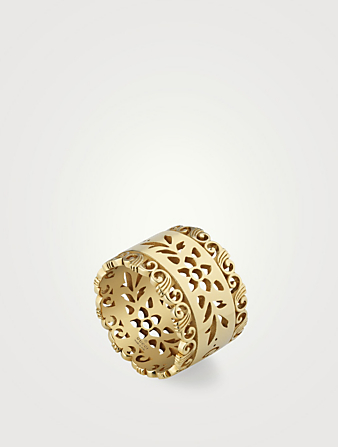 GUCCI Icon Blooms 18K Gold Ring Women's Metallic