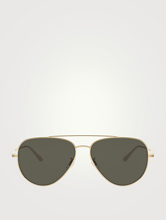 OLIVER PEOPLES Casse Aviator Sunglasses Men's Metallic