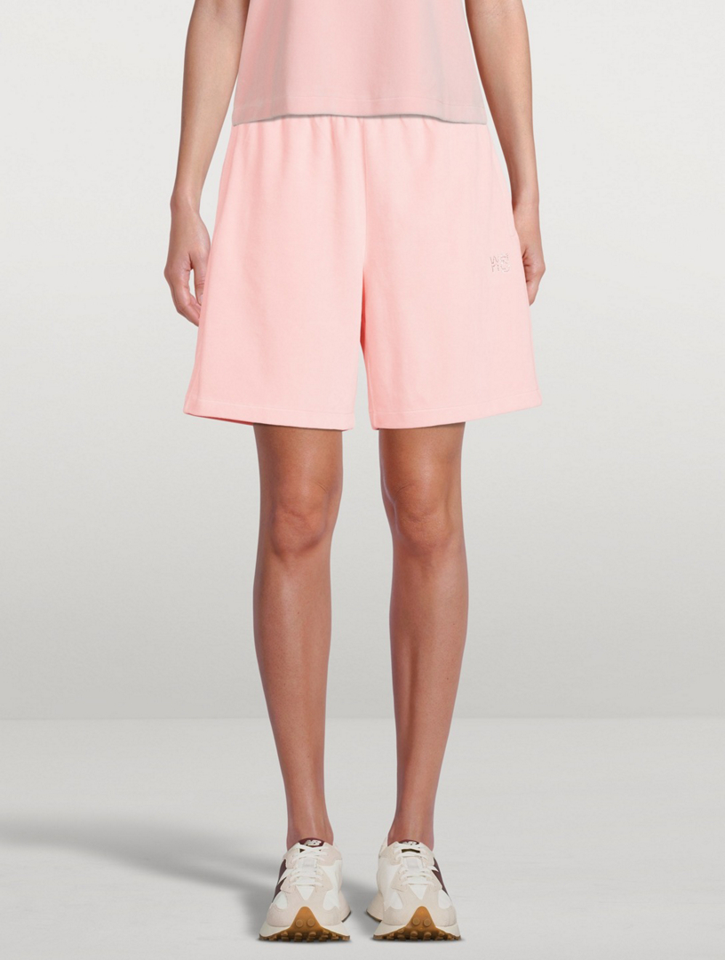 ALEXANDERWANG.T Hotfix Logo Sweat Shorts Women's Pink