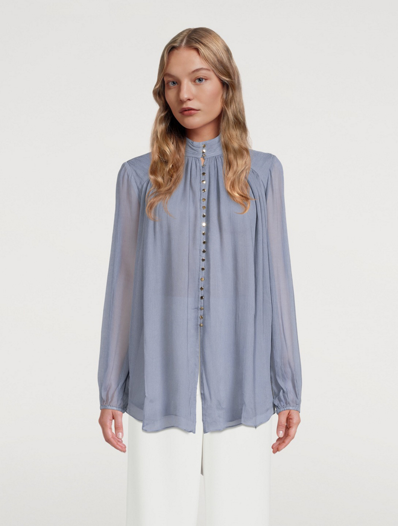 SHONA JOY Kayla Balloon-Sleeve Blouse | Holt Renfrew Canada