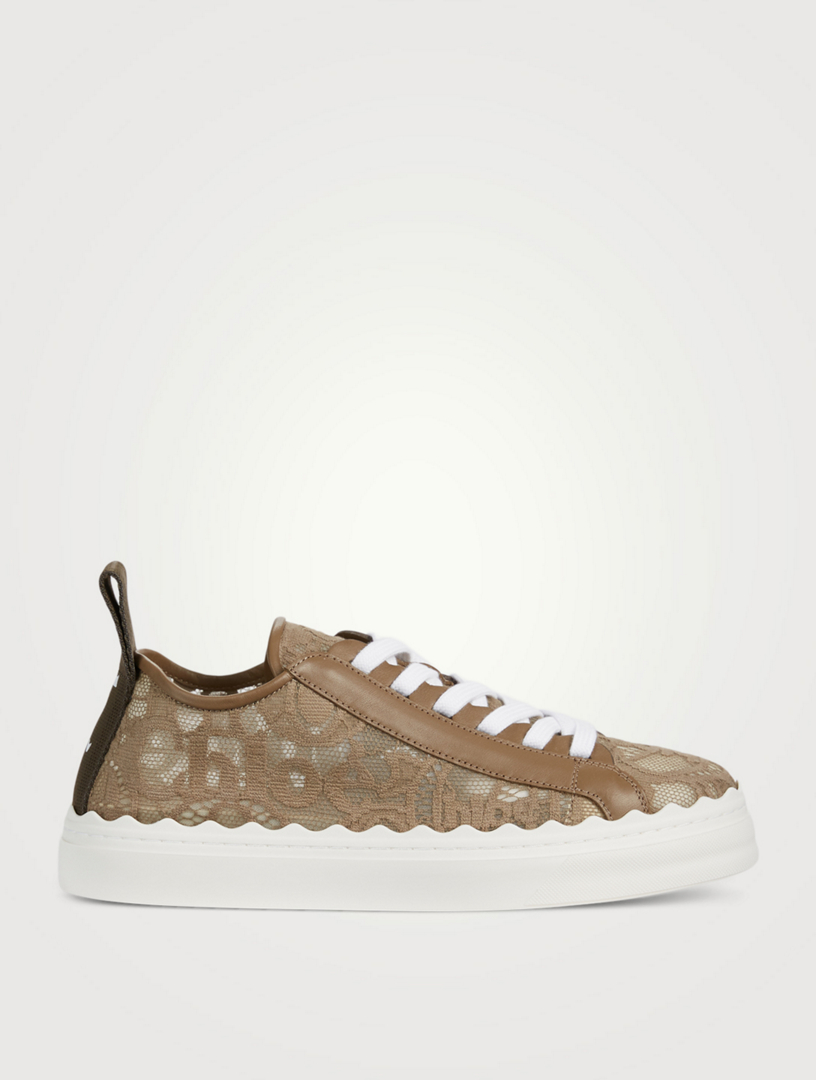 chloe lace high top sneakers