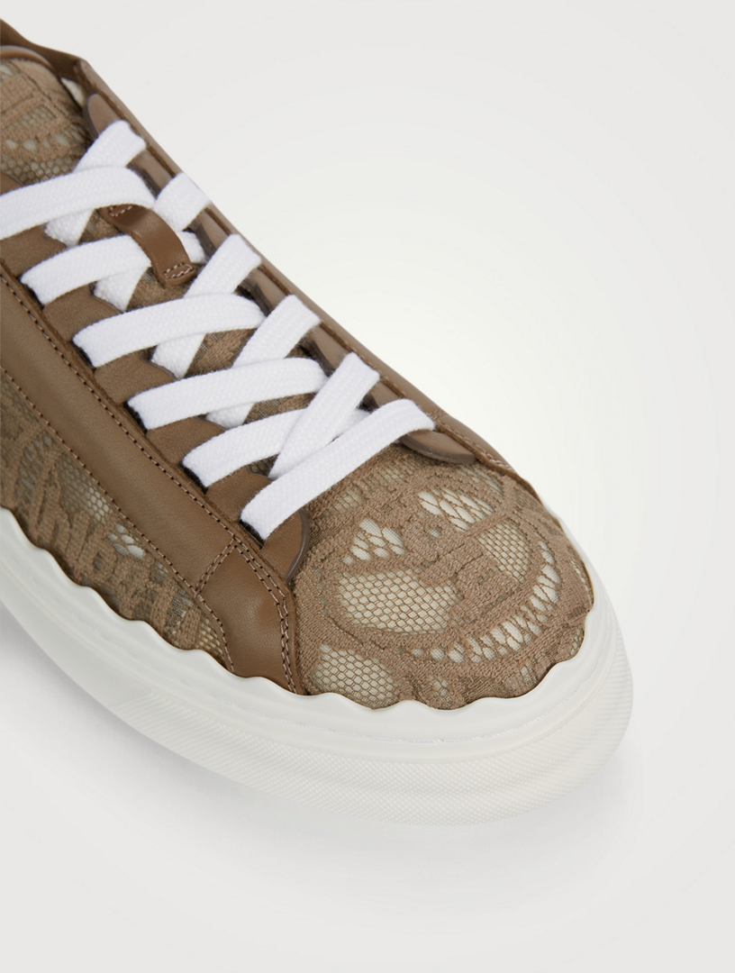 chloe lace high top sneakers
