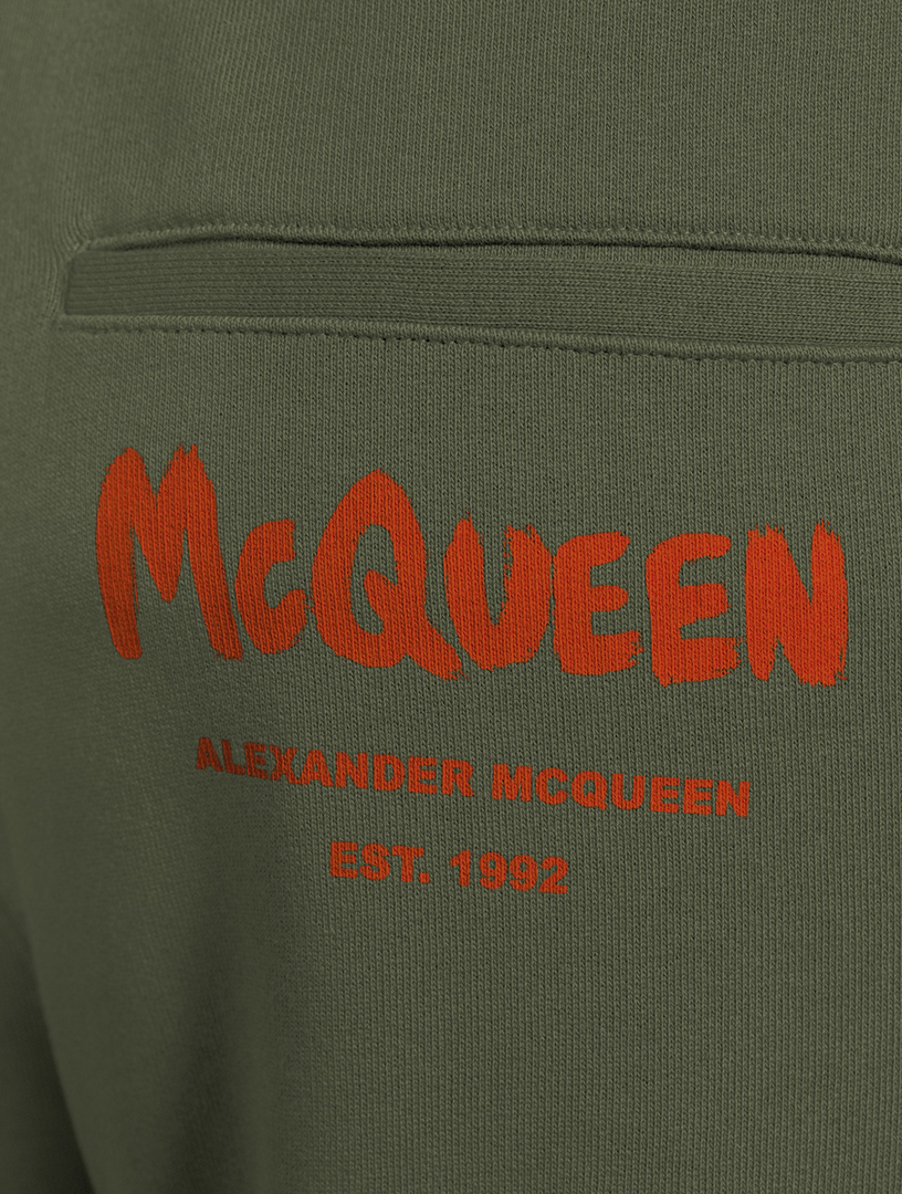 ALEXANDER MCQUEEN Graffiti Logo Sweatpants Women's Green