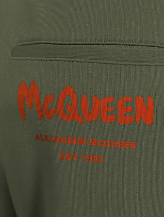 ALEXANDER MCQUEEN Graffiti Logo Sweatpants Women's Green