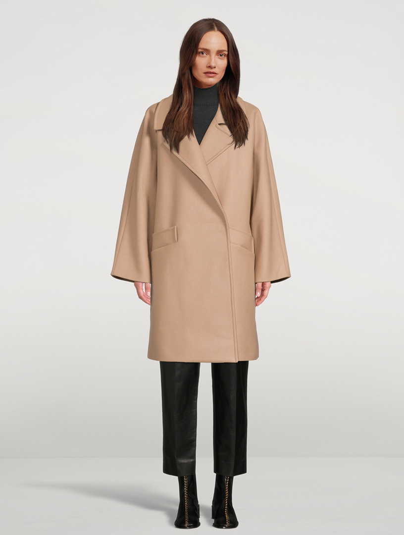 hiso wool cashmere relaxed a line coat