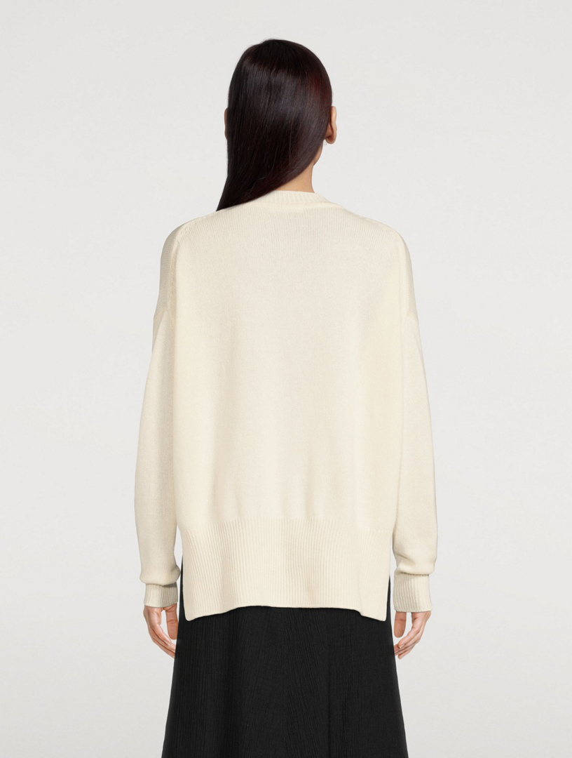 JIL SANDER Cashmere Oversized Sweater Women's White