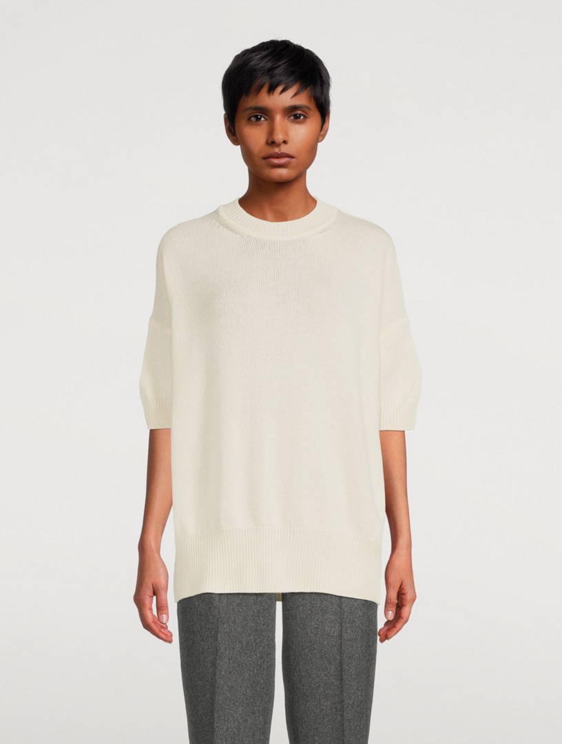 JIL SANDER Cashmere Short-Sleeve Sweater | Holt Renfrew Canada