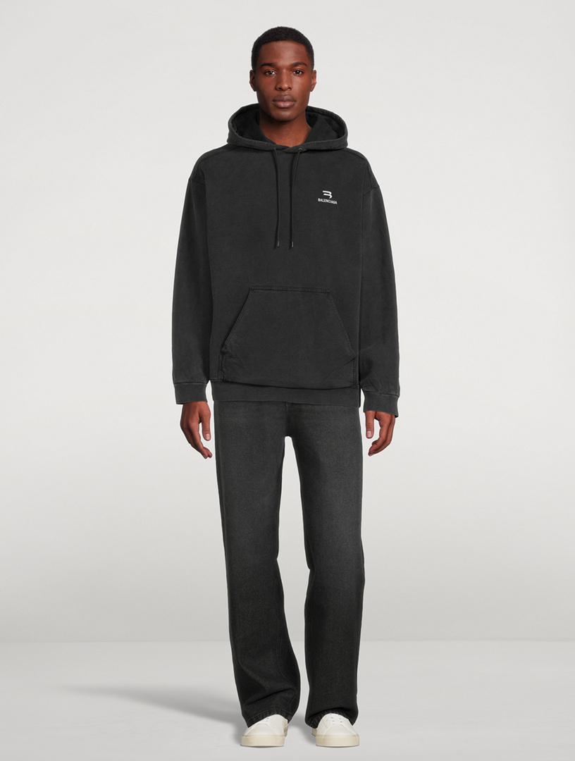 BALENCIAGA Sporty B Fleece Hoodie Holt Renfrew Canada