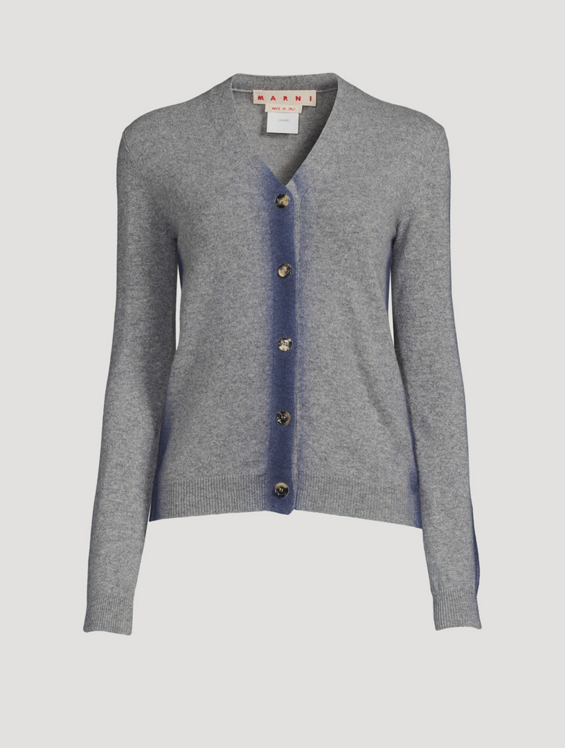 grey v neck cardigan women's