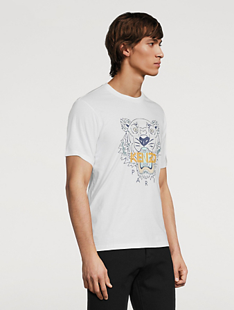 KENZO Tiger Cotton Logo T-Shirt Mens White