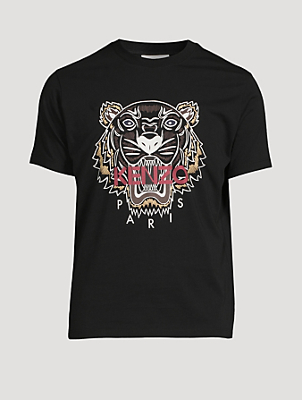 KENZO Tiger Cotton Logo T-Shirt Men's Black