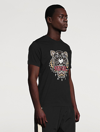 KENZO Tiger Cotton Logo T-Shirt Mens Black