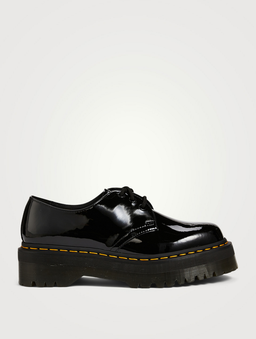 DR. MARTENS 1461 Quad Patent Leather Platform Derby Shoes | Holt ...