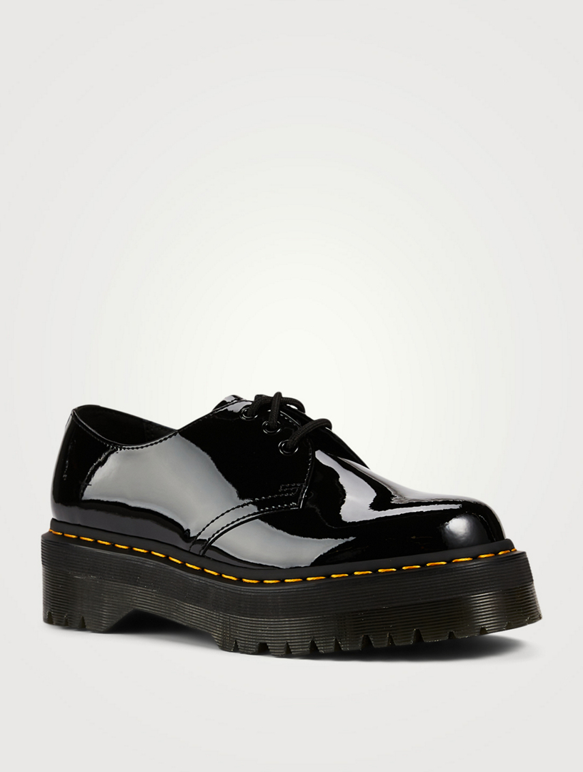 DR. MARTENS 1461 Quad Patent Leather Platform Derby Shoes | Holt ...