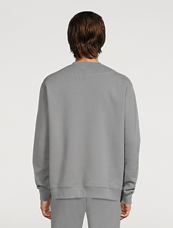 SAINTWOODS Cotton Fleece Logo Sweatshirt Men's Grey