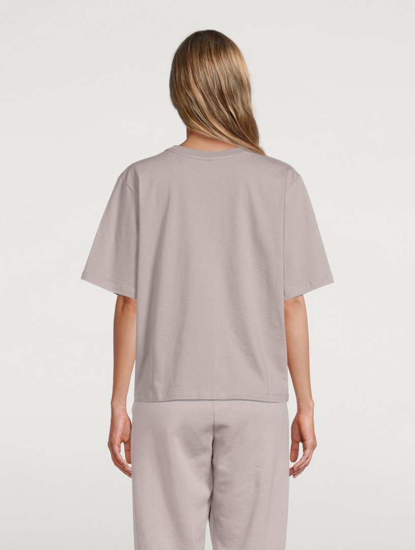 ROTATE BIRGER CHRISTENSEN Aster Organic Cotton T-Shirt Women's Grey