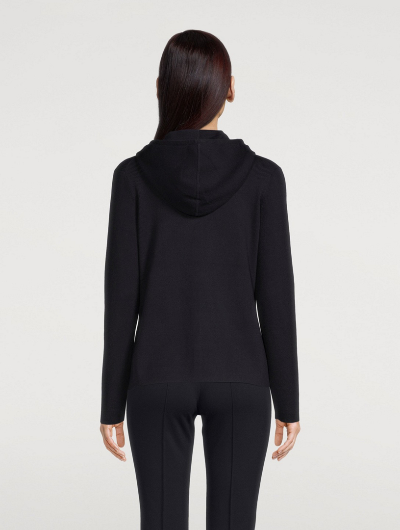 THEORY Cotton Hooded Cardigan Women's Blue