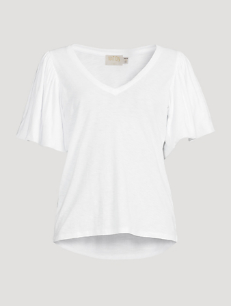 NATION LTD Ruth Bell-Sleeve T-Shirt Women's White