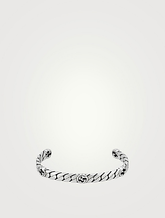 Interlocking G Silver Cuff Bracelet