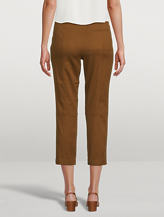 THEORY Treeca Cotton Twill Pants Women's Brown