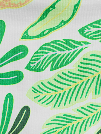 SOLID AND STRIPED The Tati Bikini Bottom In Palm Leaf Print Women's Green