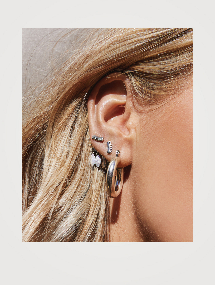 LUV AJ Baby Amalfi Tube Hoop Earrings Women's Metallic