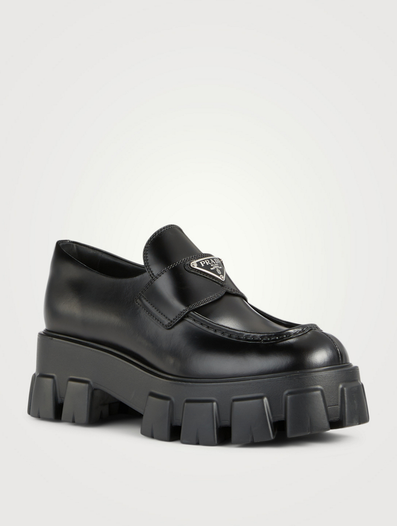 PRADA Monolith Leather Platform Loafers | Holt Renfrew Canada