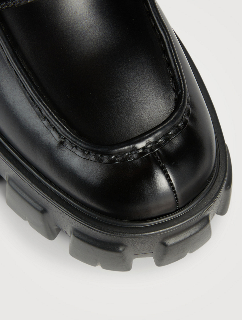 PRADA Monolith Leather Platform Loafers | Holt Renfrew Canada