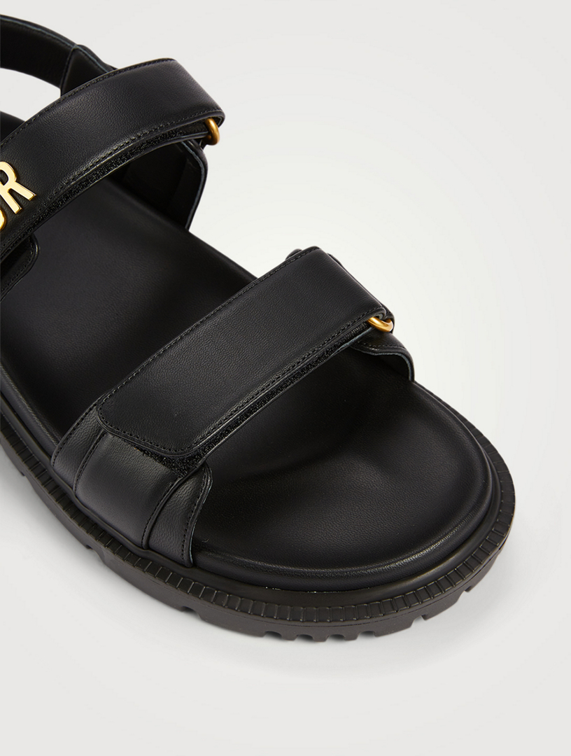 DIOR DiorAct Leather Sport Sandals Women's Black