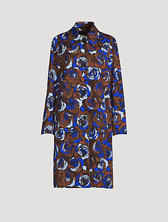 DRIES VAN NOTEN Roveys Printed Coat Women's Blue