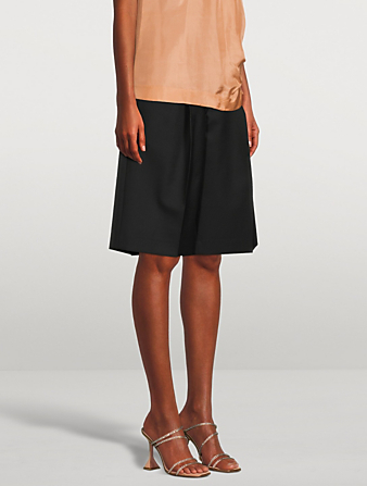 DRIES VAN NOTEN Porter Wool Bermuda Shorts Women's Black