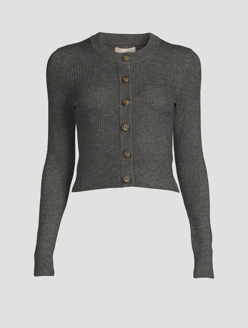 LOULOU STUDIO Contoy Cropped Wool And Cashmere Cardigan | Holt